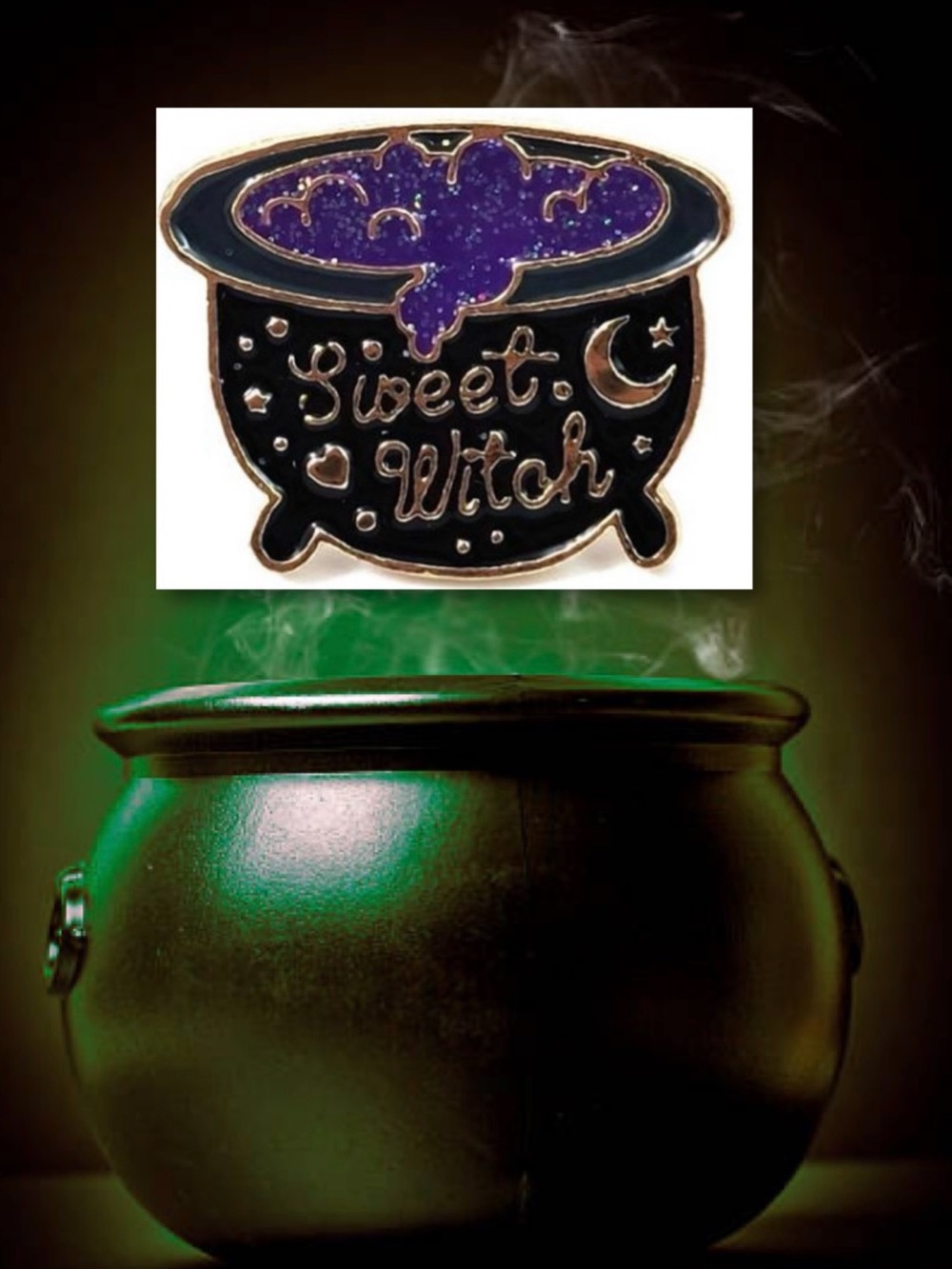 $2 Sweet Witch Enamel Pin $2 WITH ANY $10 ORDER OR MORE